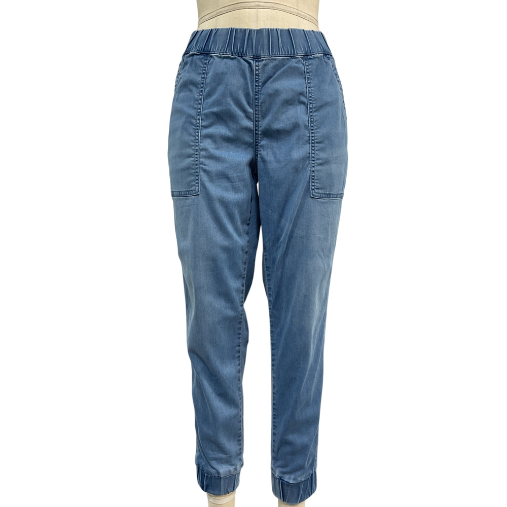 Hatch Relaxed Blue Denim Joggers Size 2 - Picture 2 of 5